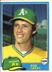 1981 Topps Baseball Cards      481     Bob Lacey